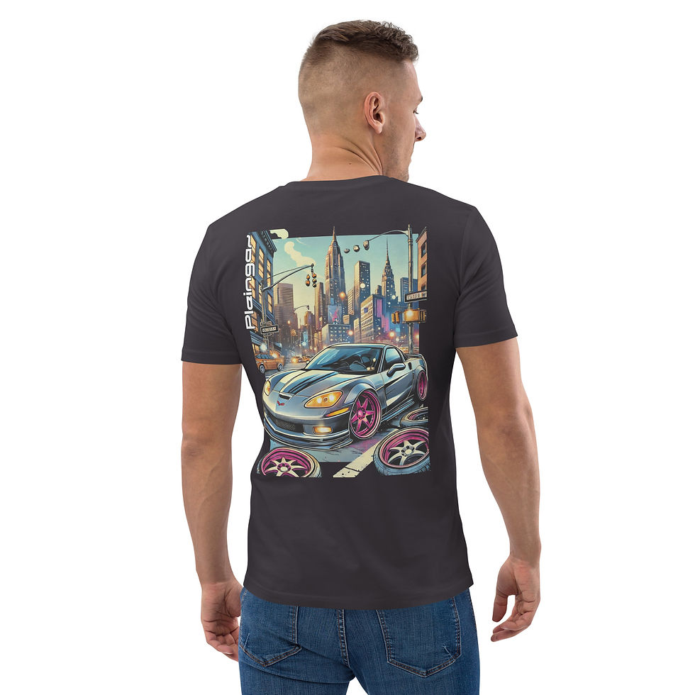 Thumbnail: T-shirt Pleingaz C6 - du S au 5XL - Unisex 100% coton bio Oeko-Tex