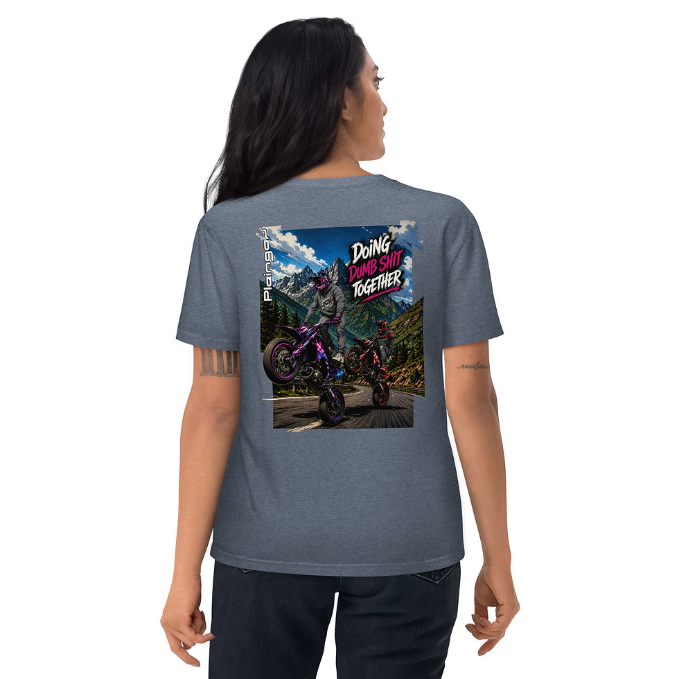 Thumbnail: T-shirt Pleingaz DOING DUMB SHIT TOGETHER Unisex coton bio oeko tex