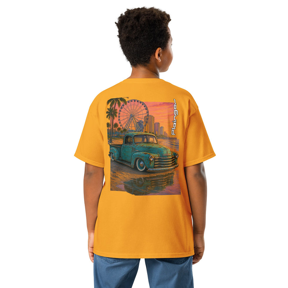 Thumbnail: Kid t-shirt Pleingaz PICKUP 100% coton oeko tex unisex