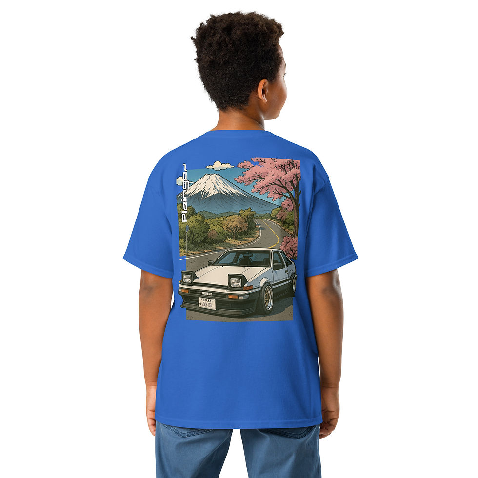 Thumbnail: Kid t-shirt Pleingaz AE86 FUJI unisex coton Oeko-Tex
