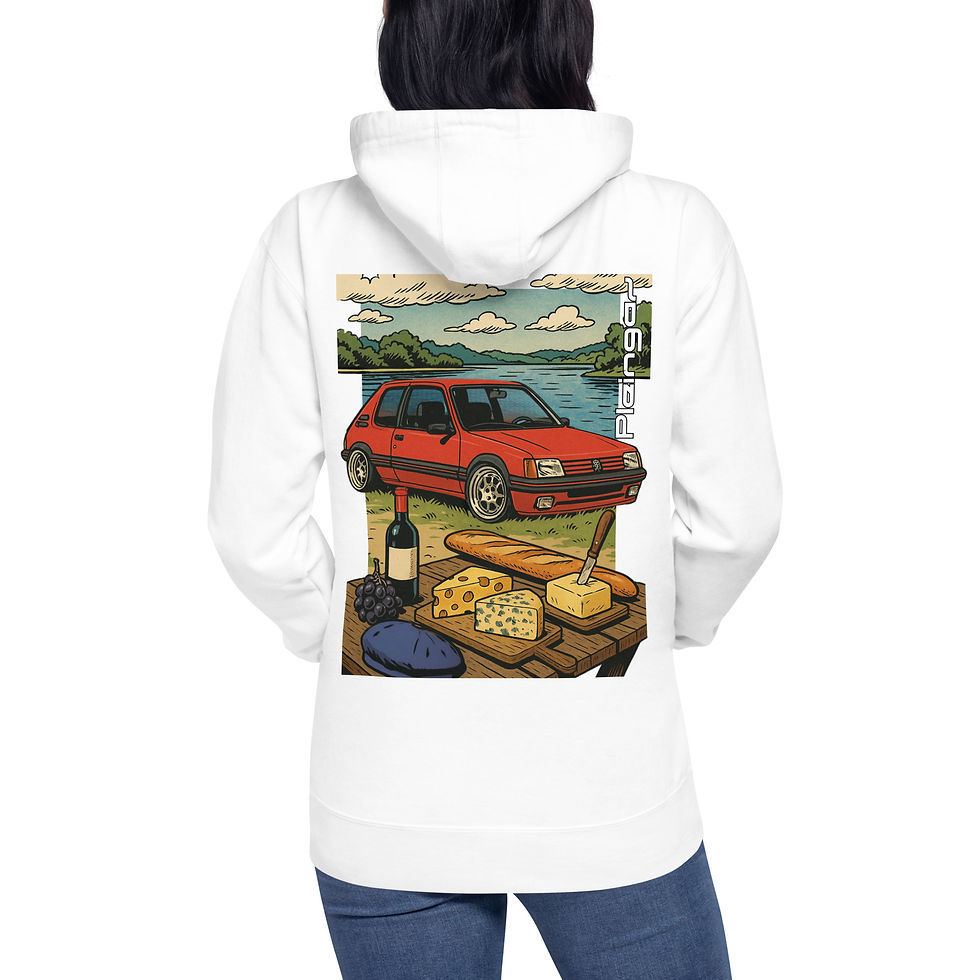Miniature : Hoodie Pleingaz 205 GTI RED - du S au 3XL  - unisex coton/polyester