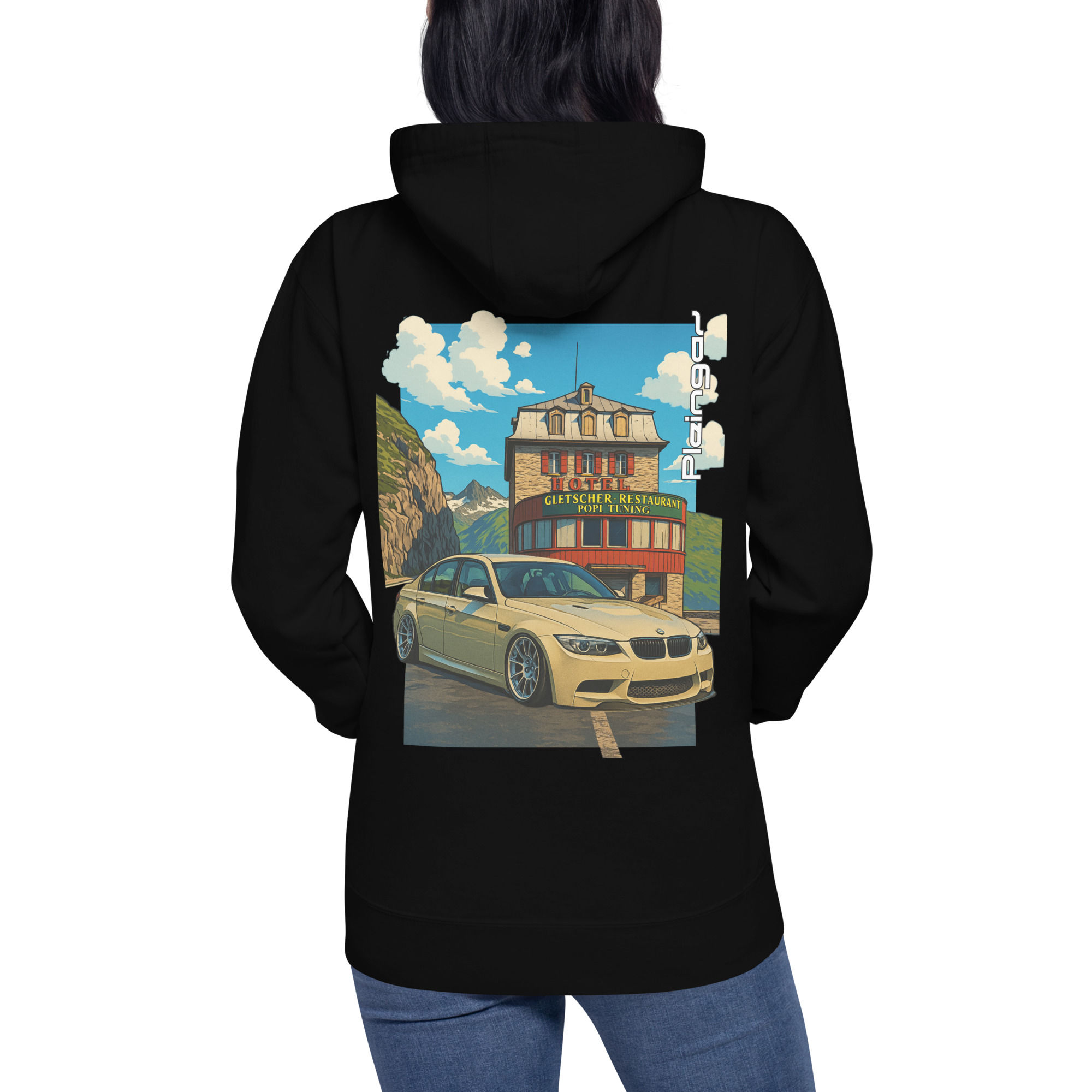 Hoodie Pleingaz E90 M3 POPI - du S au 3XL - unisex coton/polyester