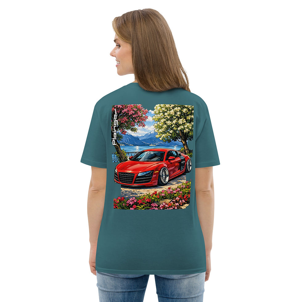 Thumbnail: T-shirt Pleingaz R8 LAKE - du S au 5XL - Unisex coton bio oeko tex