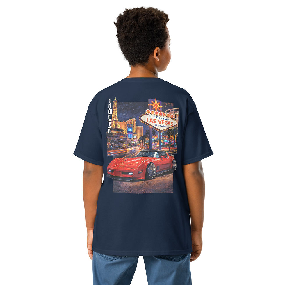 Thumbnail: Kid t-shirt Pleingaz Corvette C3 unisex coton oeko-tex