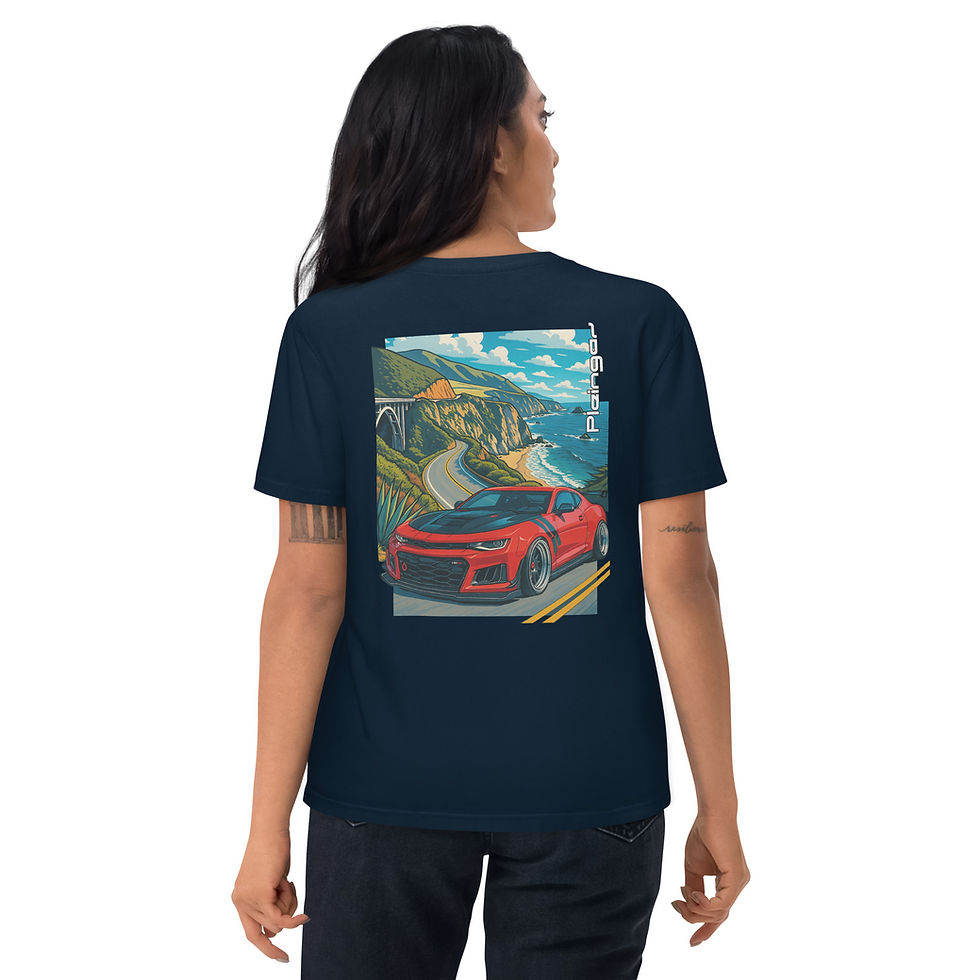 Thumbnail: T-shirt Pleingaz CAMARO ZL1 - du S au 5XL - unisex en coton bio Oeko tex
