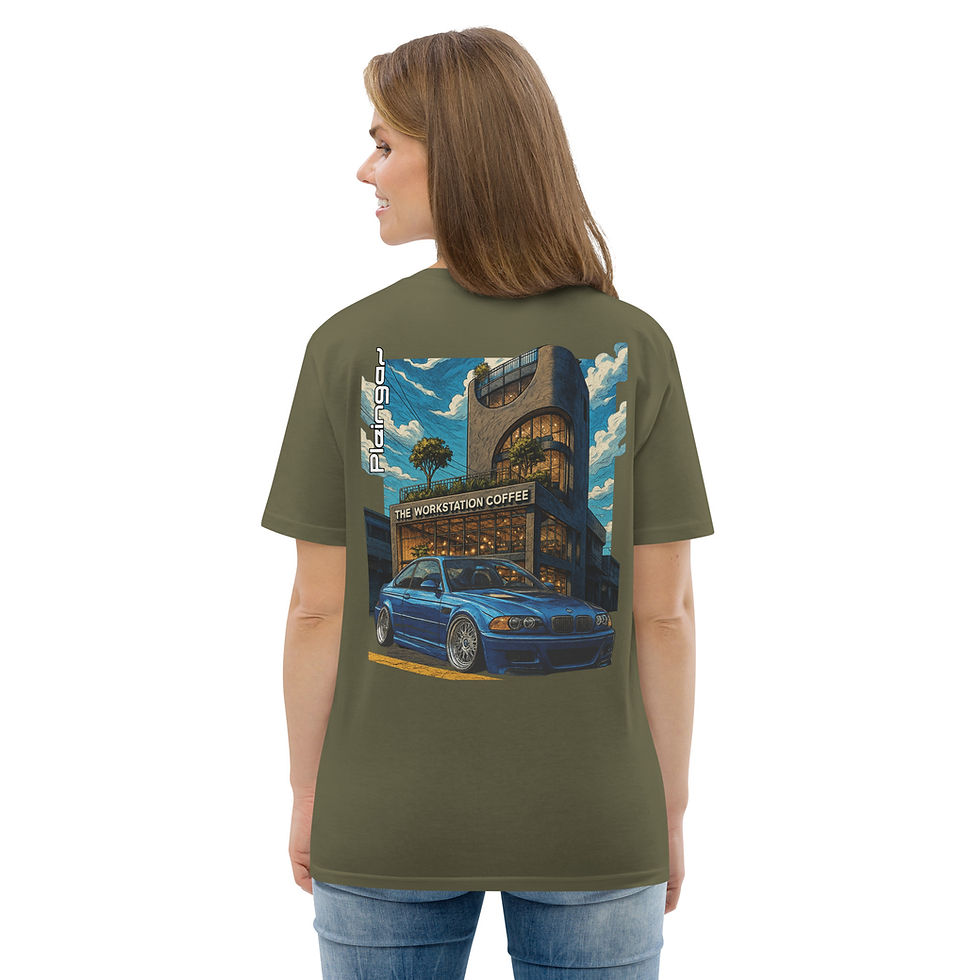 Miniature : T-shirt Pleingaz M3 E46 Unisex coton bio oeko tex