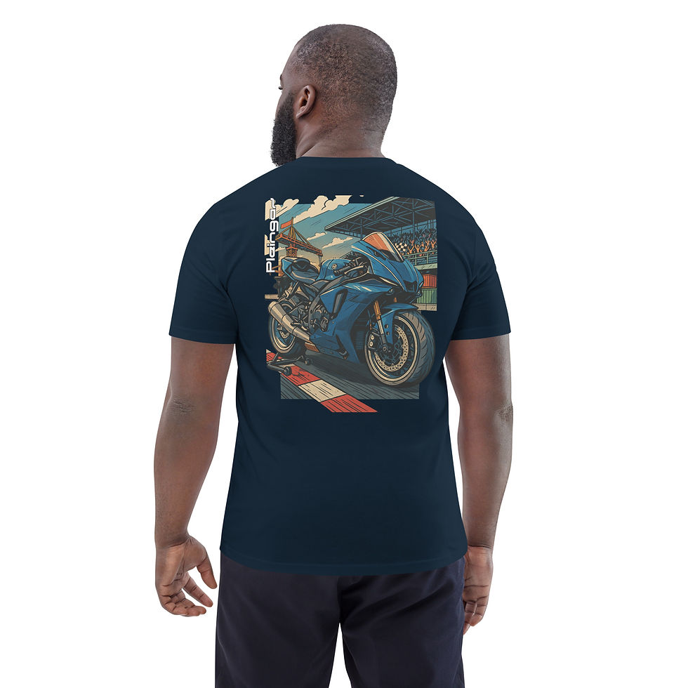 Miniature : T-shirt Pleingaz moto R1 24' - du S au 5XL - Unisex 100% coton bio Oeko-Tex