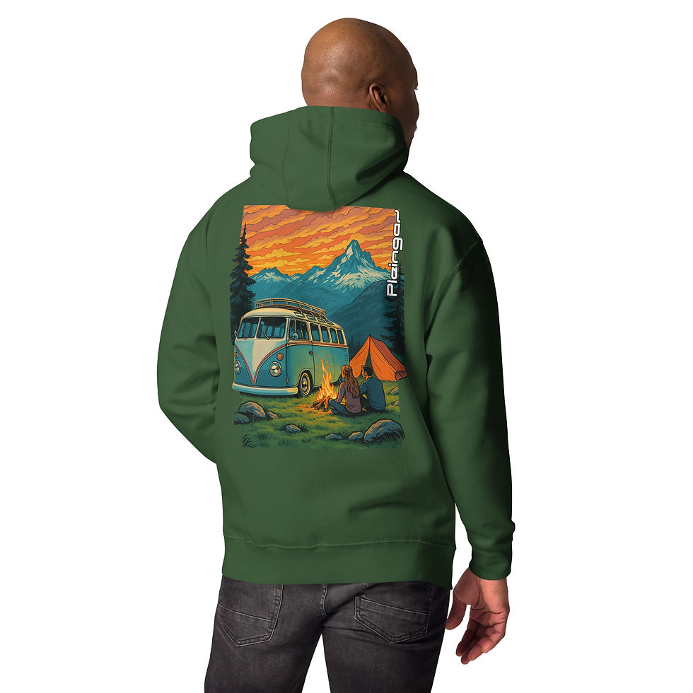 Miniature : Hoodie Pleingaz T1 BUS CAMPING - du S au 3XL  - unisex coton/polyester