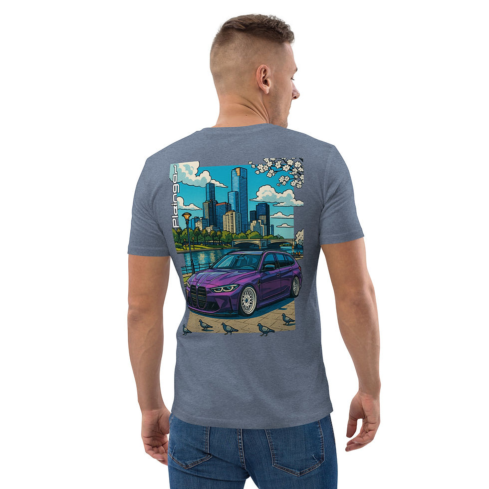 Thumbnail: T-shirt Pleingaz G80 M3 TOURING VIOLET - du S au 5XL - Unisex coton bio oeko tex