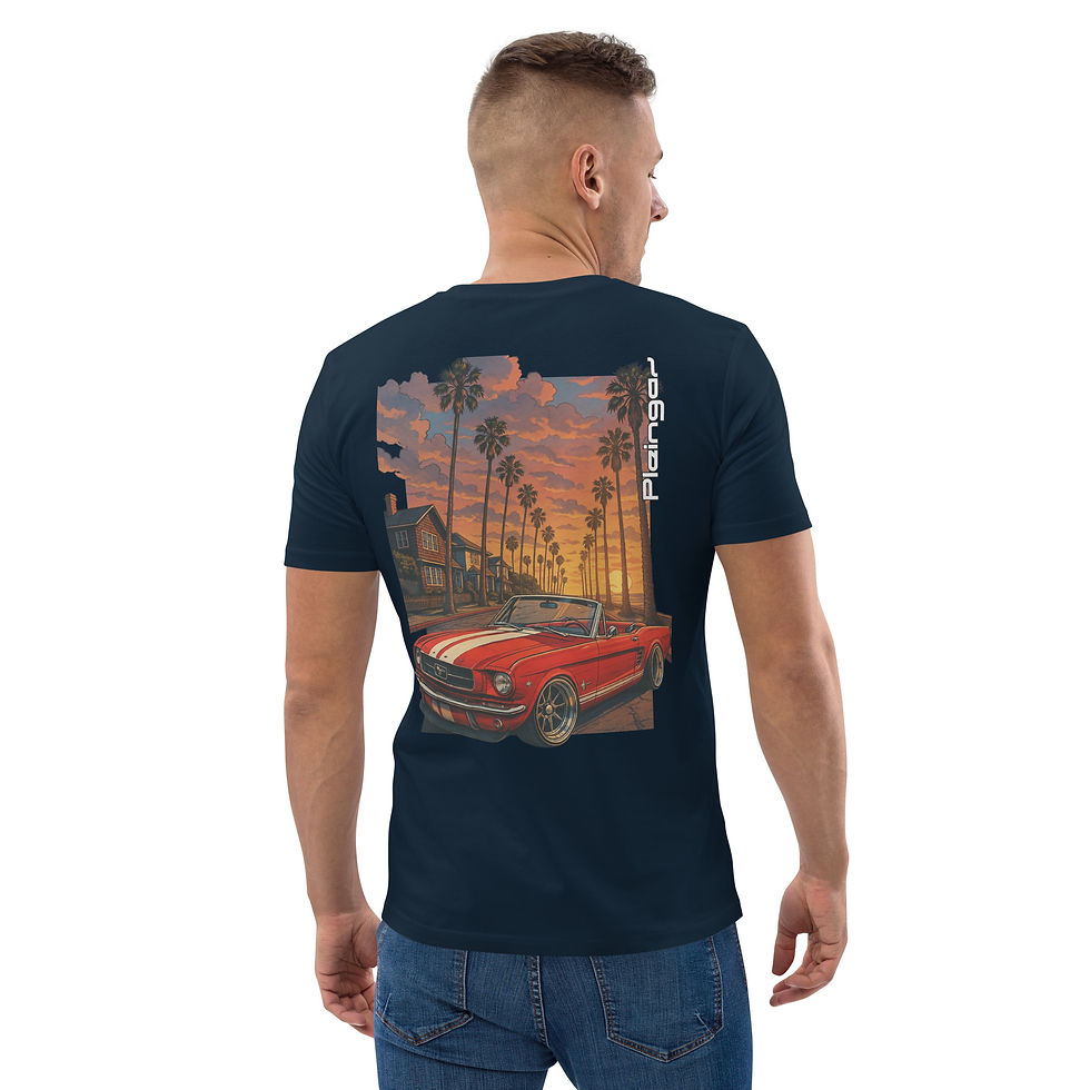 Thumbnail: T-shirt Pleingaz MUSTANG Cabrio - du S au 5XL - unisex 100% coton bio Oeko-Tex