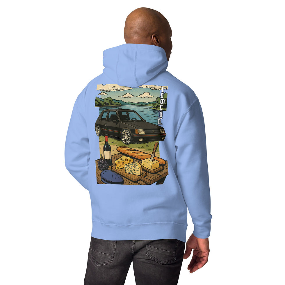 Miniature : Hoodie Pleingaz 205 GTI BLACK - du S au 3XL  - unisex coton/polyester 