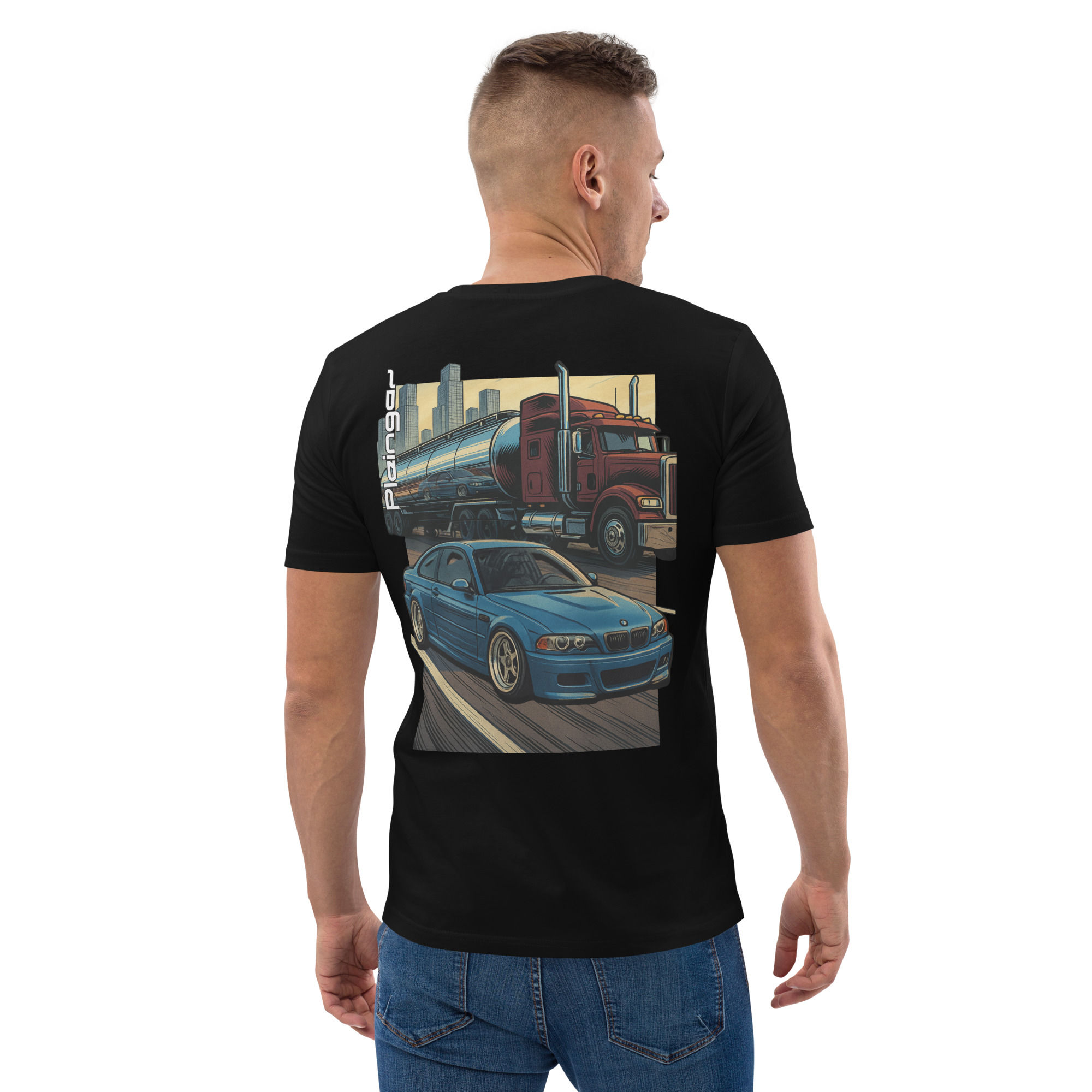 T-shirt Pleingaz E46 Highway unisex 100% coton bio Oeko-Tex
