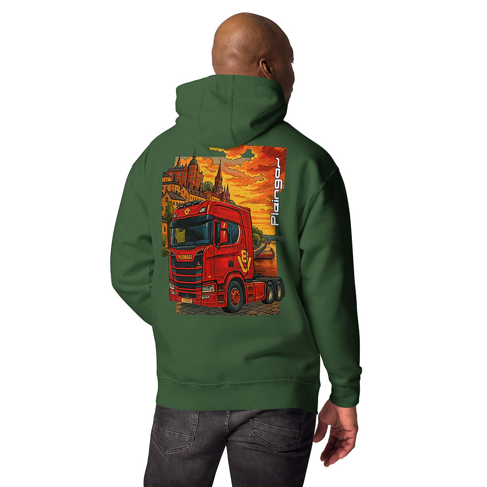 Miniature : Hoodie Pleingaz CAMION SERIE S - du S au 3XL  - unisex coton/polyester