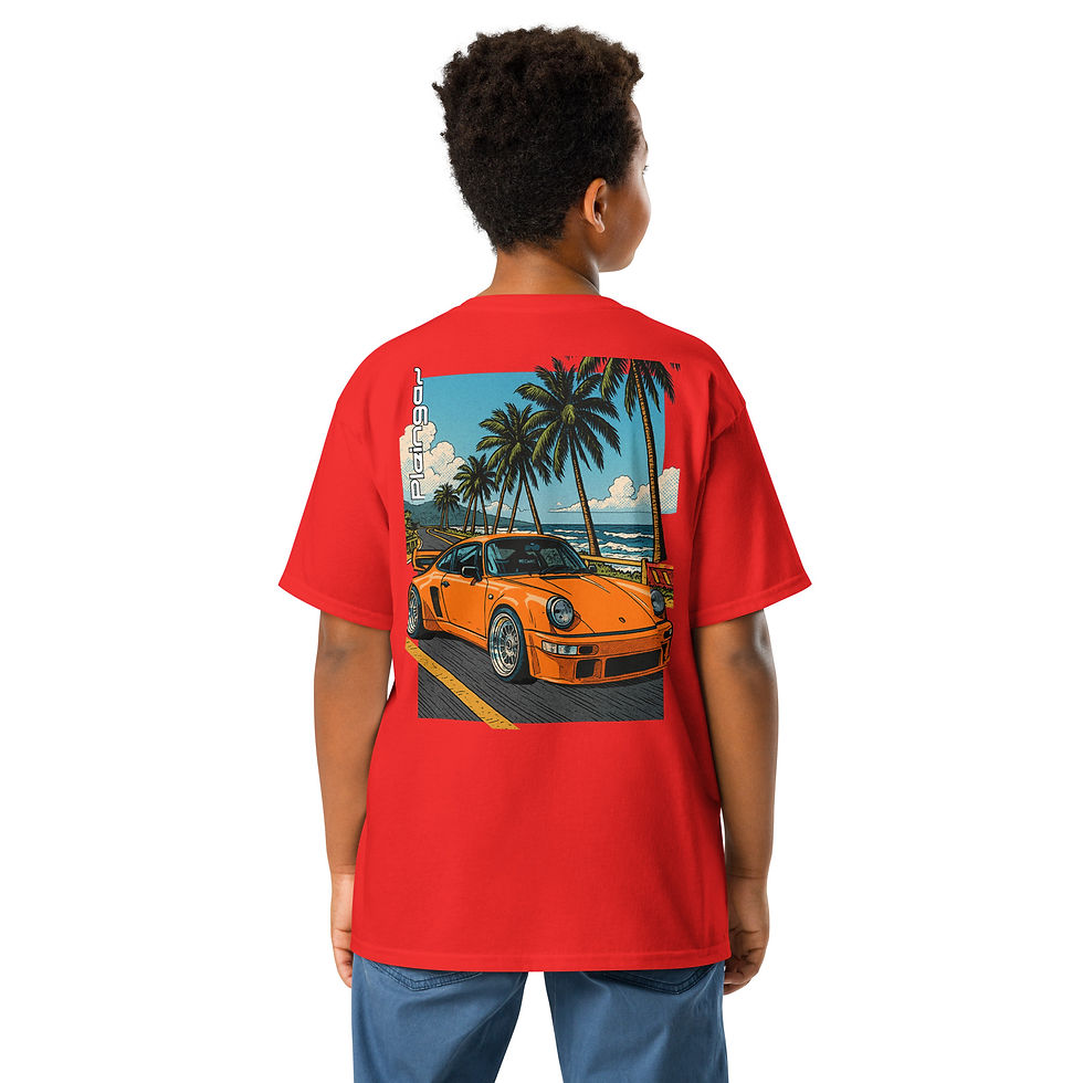 Thumbnail: Kid t-shirt Pleingaz 911 BEACH unisex coton Oeko-Tex