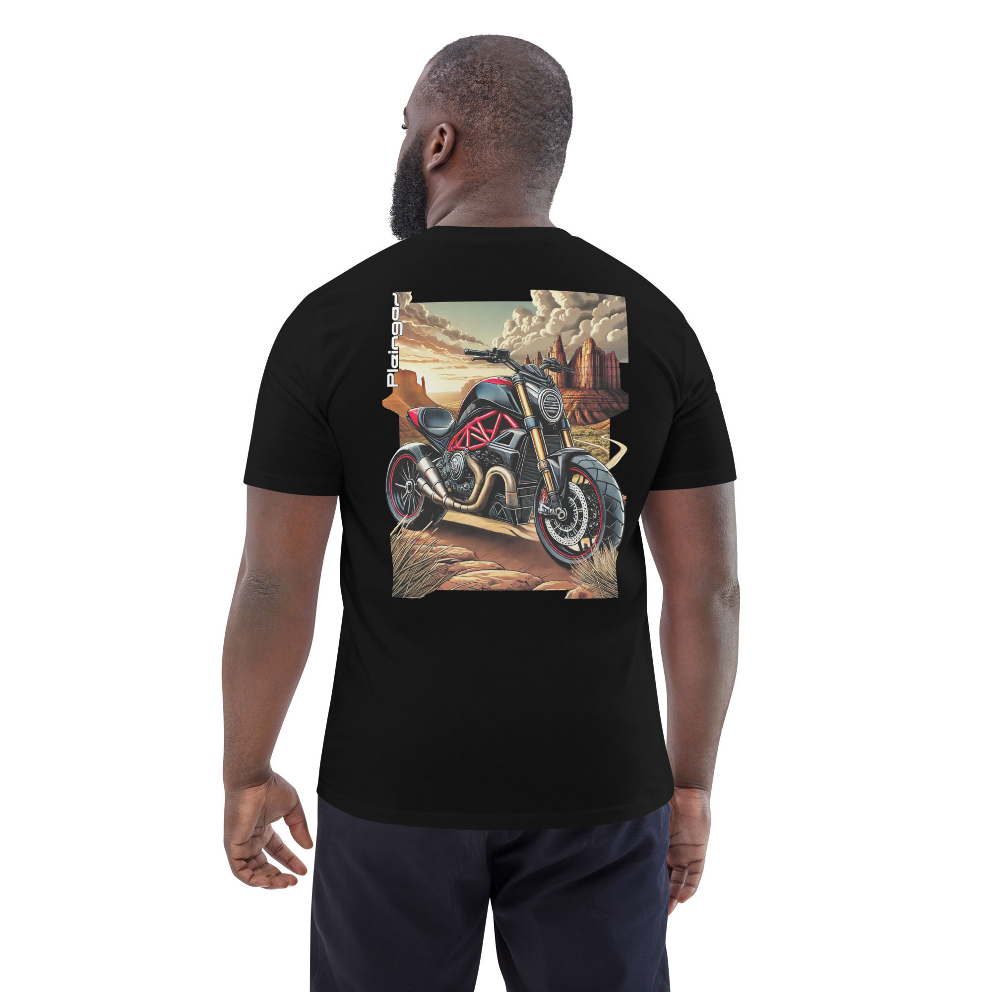T-shirt Pleingaz moto DIAVEL - du S au 5XL - Unisex 100% coton bio Oeko-Tex