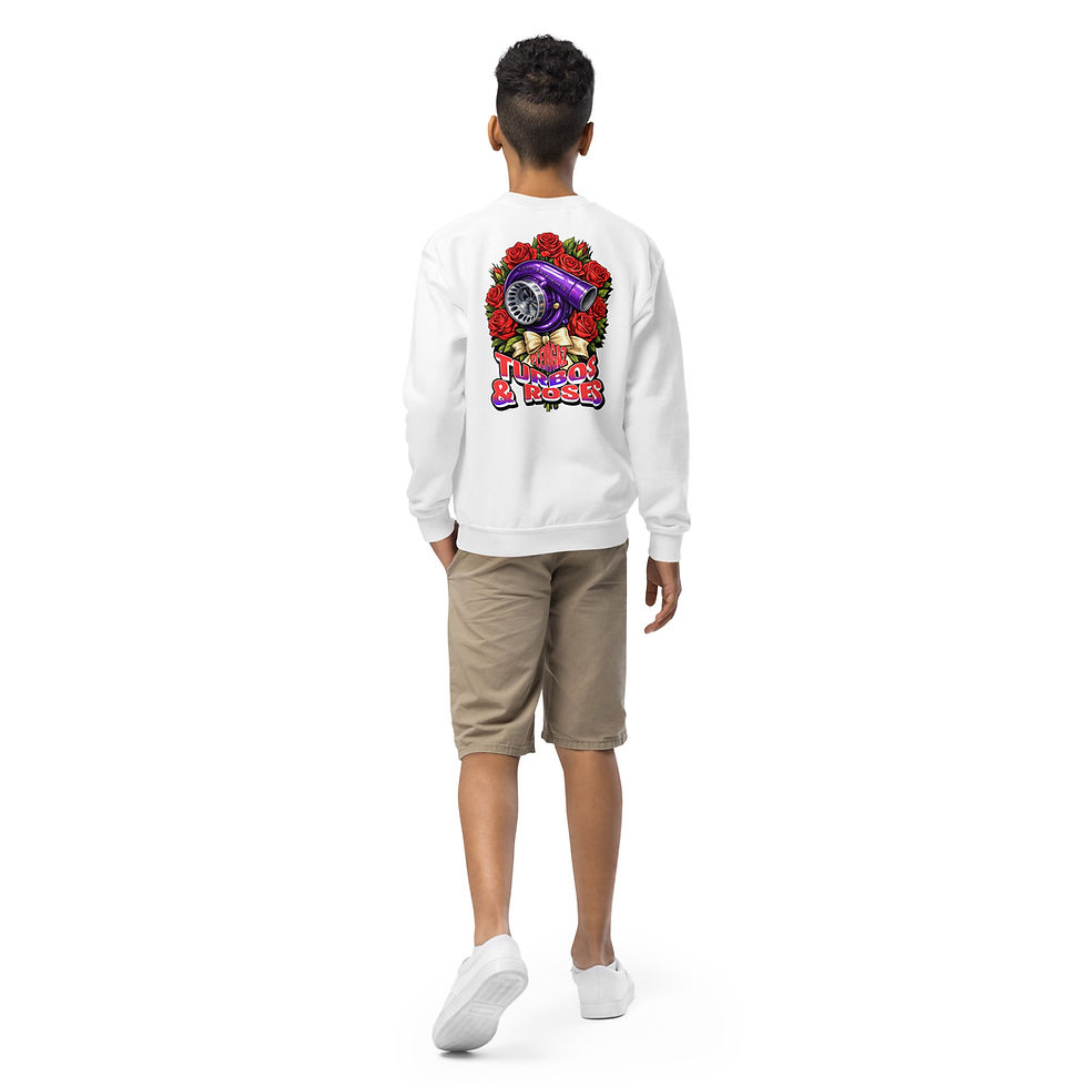 Thumbnail: Kids Sweater Pleingaz TURBOS & ROSES  unisex coton/polyester