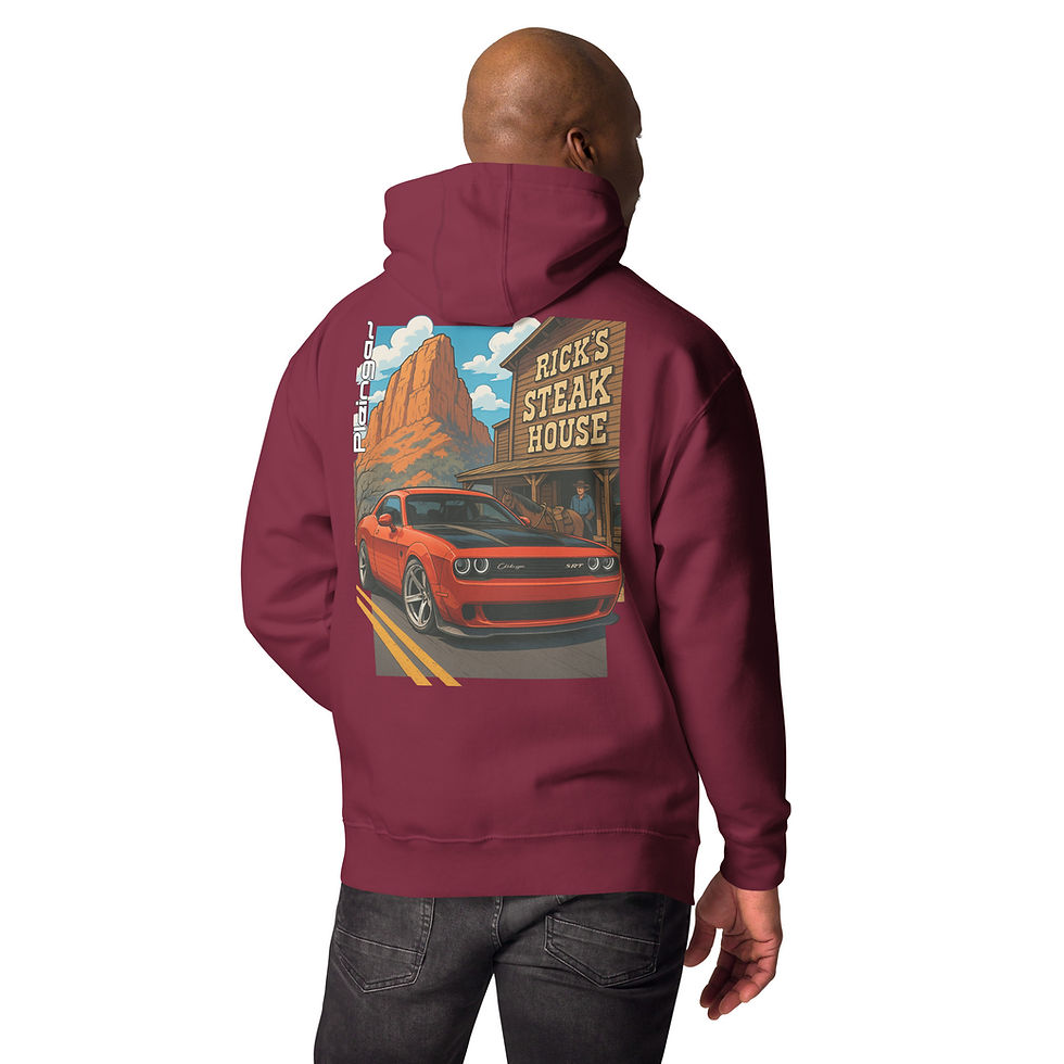 Miniature : Hoodie Pleingaz CHALLENGER STEAKHOUSE - du S au 3XL - unisex coton/polyester