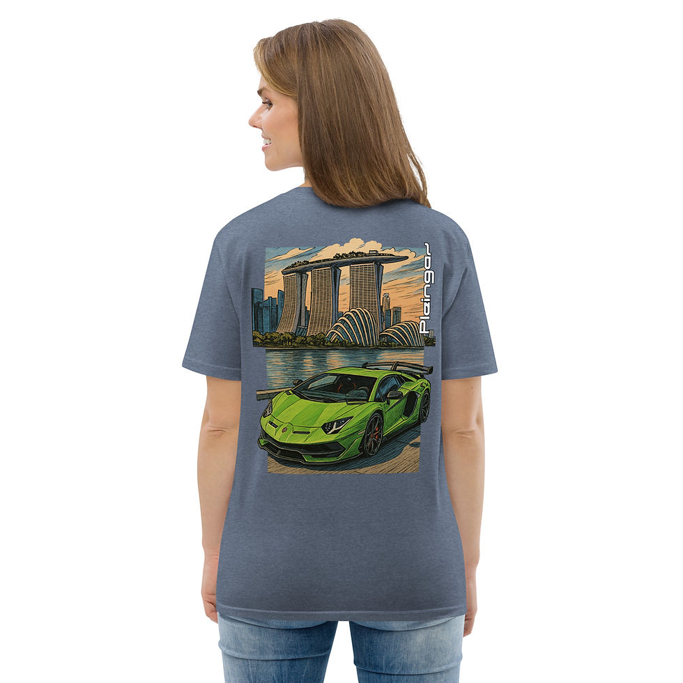 Miniature : T-shirt Pleingaz AVENTADOR SVJ Unisex Coton Bio Oeko-tex