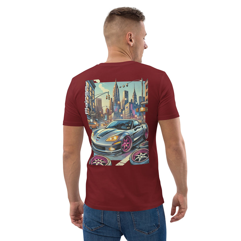 Thumbnail: T-shirt Pleingaz C6 - du S au 5XL - Unisex 100% coton bio Oeko-Tex