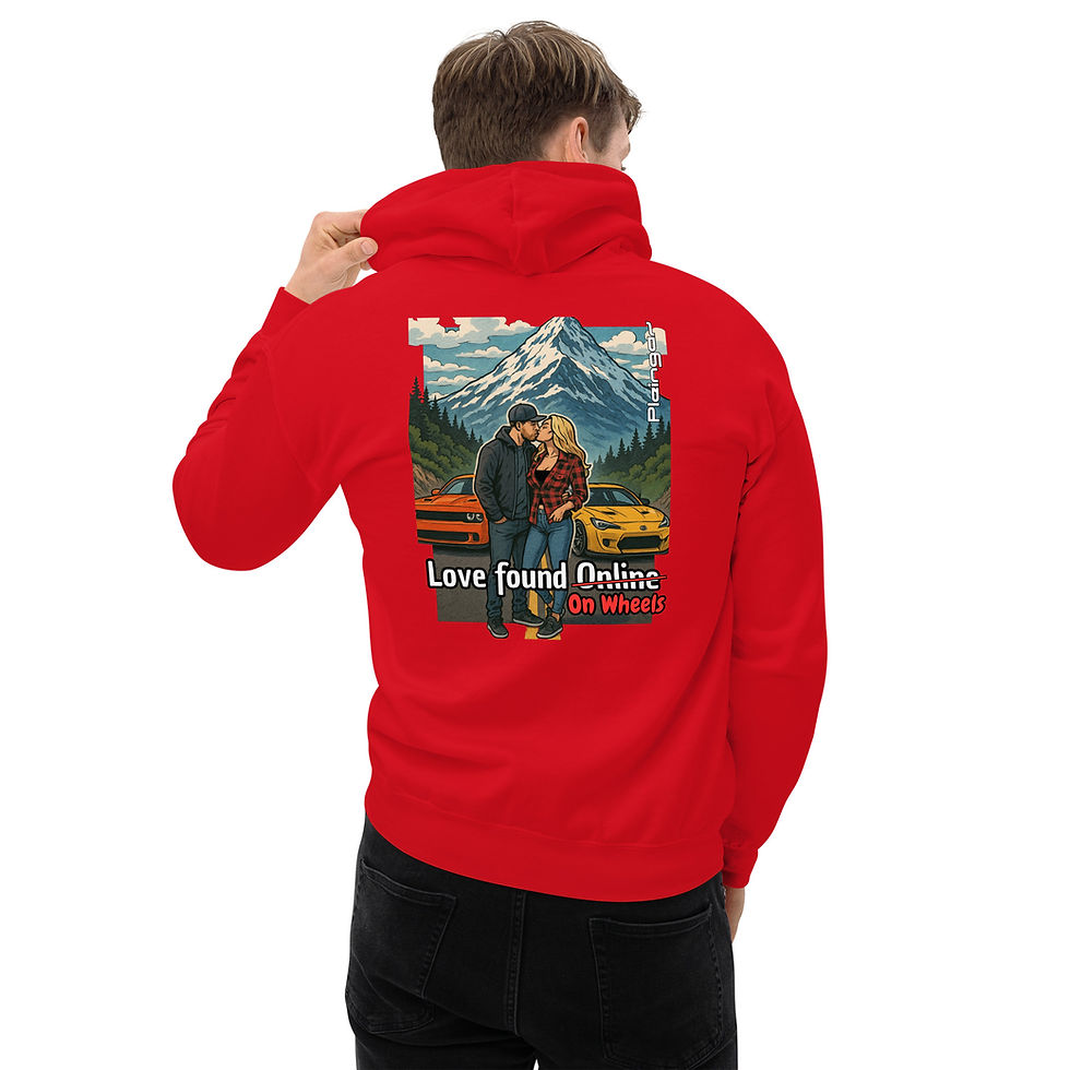 Thumbnail: Hoodie Pleingaz LOVE FOUND ON WHEELS unisex coton/polyester