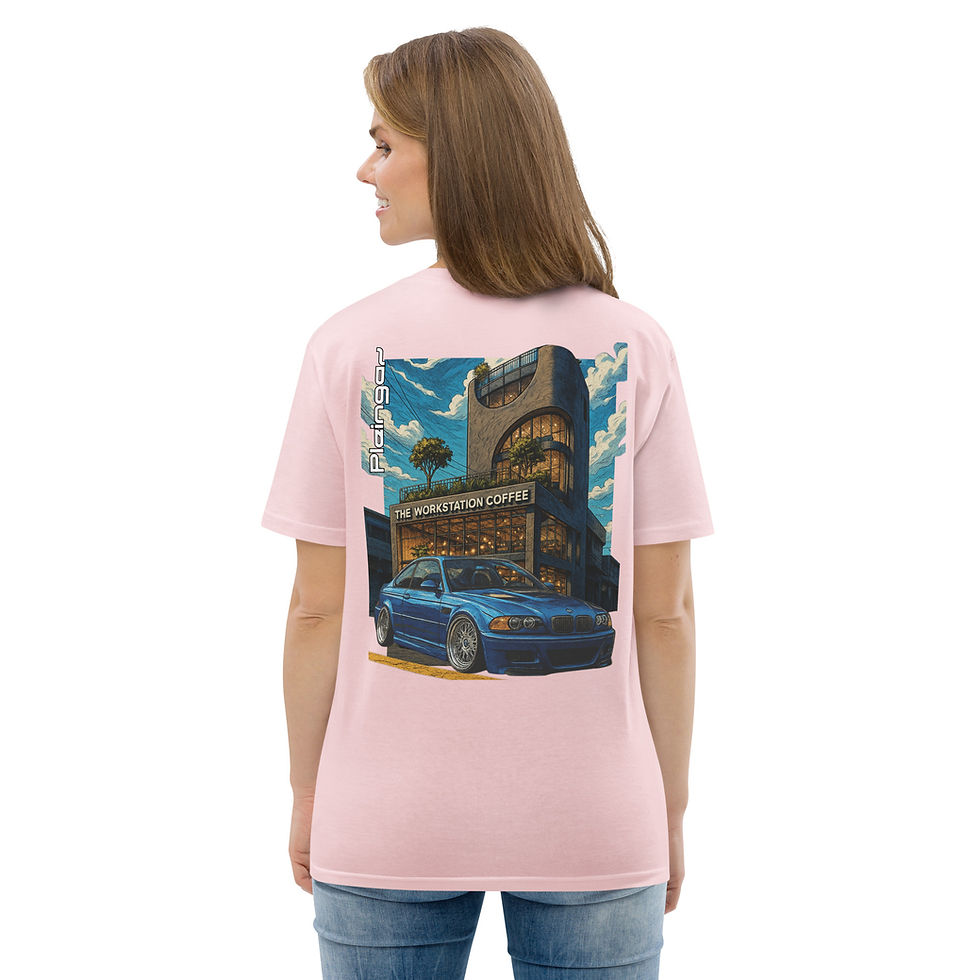 Miniature : T-shirt Pleingaz M3 E46 Unisex coton bio oeko tex