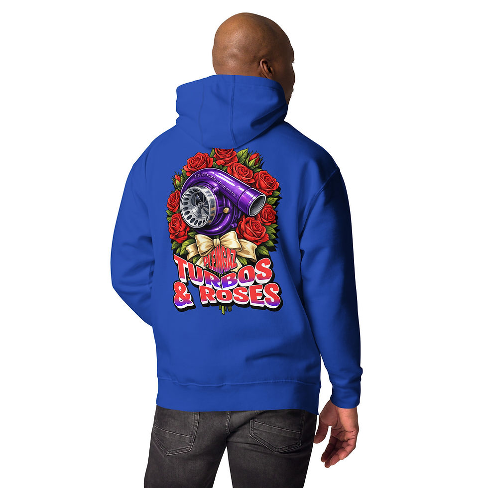Miniaturbild: Hoodie Pleingaz TURBOS & ROSES - du S au 3XL  - unisex coton/polyester