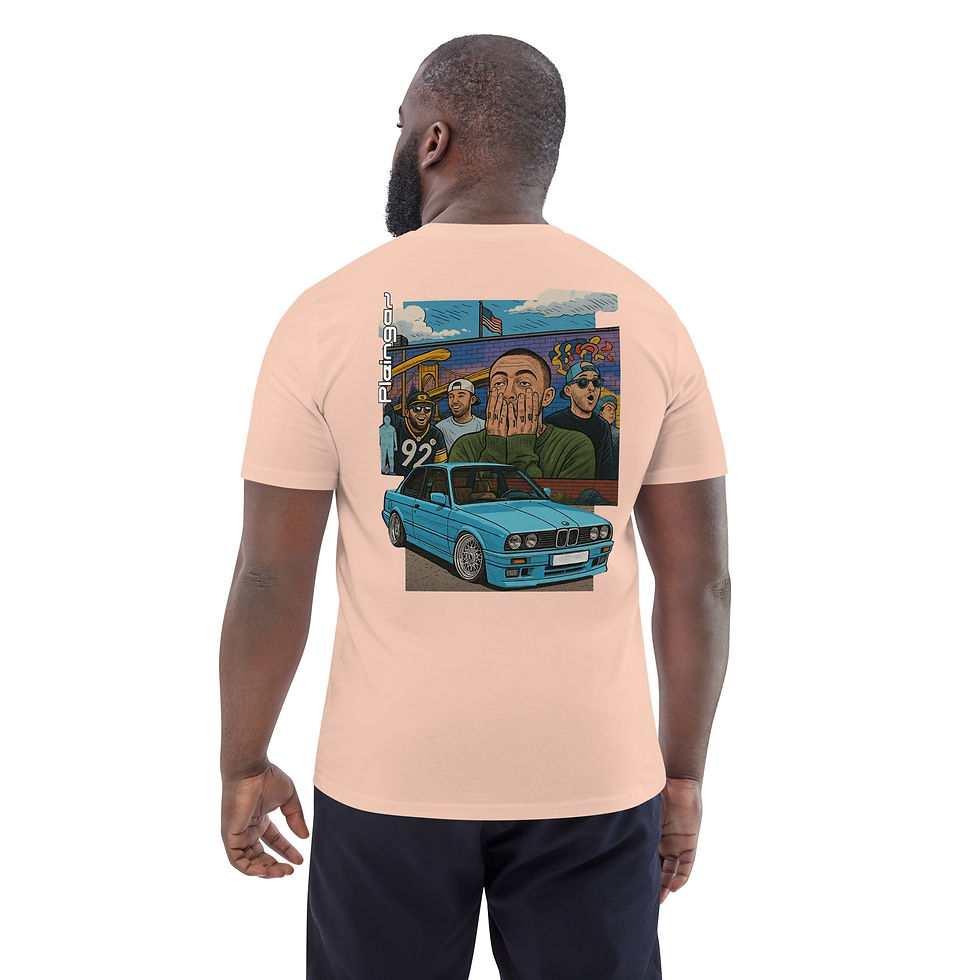 Miniature : T-shirt Pleingaz M3 E30 Graffiti Unisex coton bio oeko tex