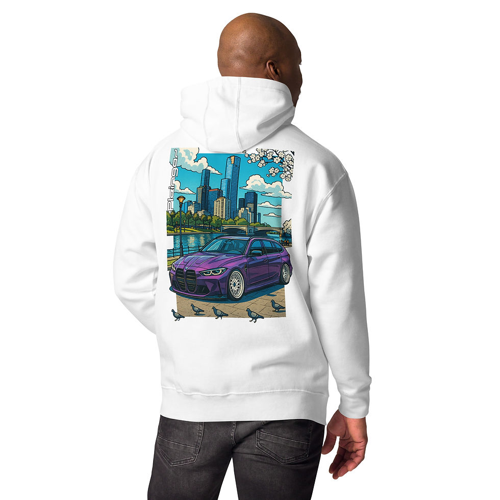 Thumbnail: Hoodie Pleingaz G80 M3 TOURING VIOLET  - du S au 3XL - unisex coton/polyester