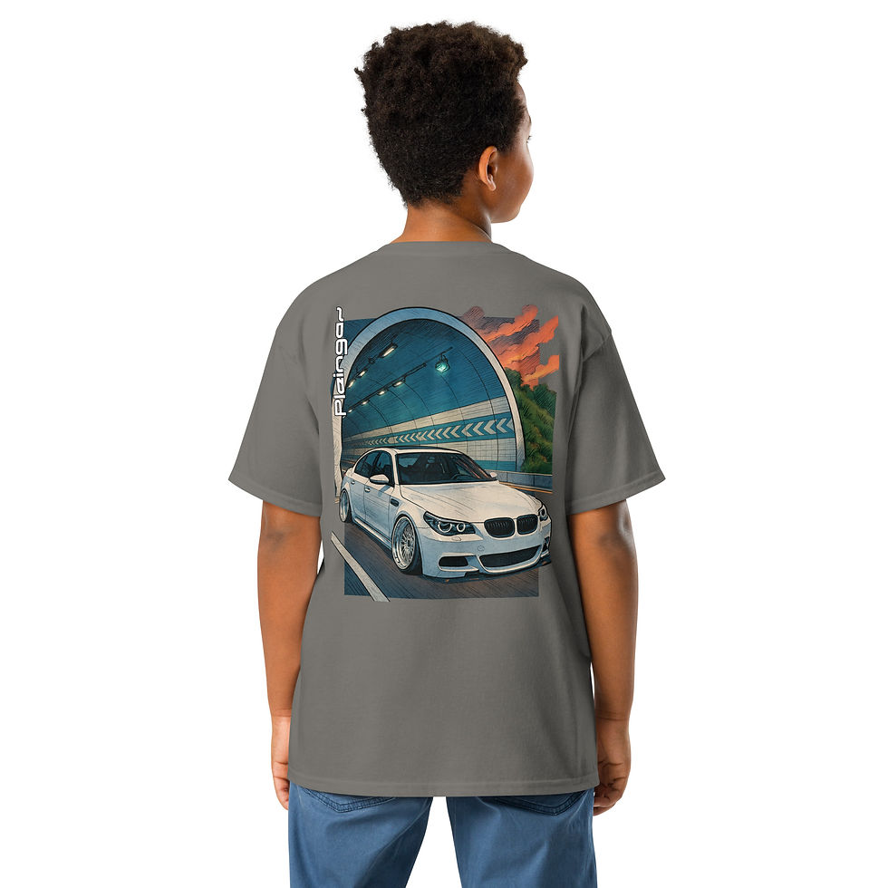 Thumbnail: Kid t-shirt Pleingaz M5 E60 V10 unisex coton Oeko-Tex
