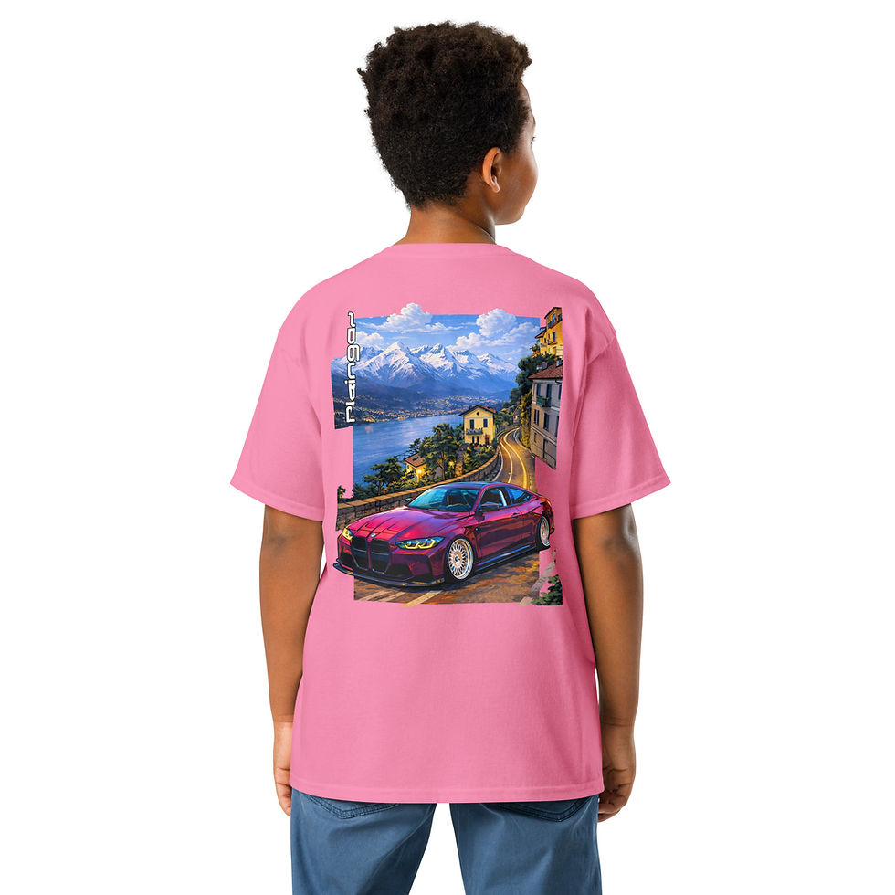 Thumbnail: Kid T-shirt  Pleingaz M4 G82 PURPLE unisex coton oeko-tex
