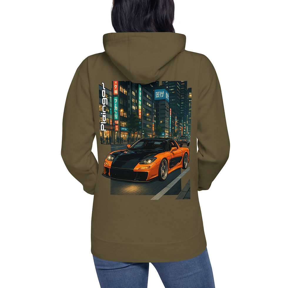 Miniature : Hoodie Pleingaz RX7 WIDEBODY - du S au 3XL - unisex coton/polyester