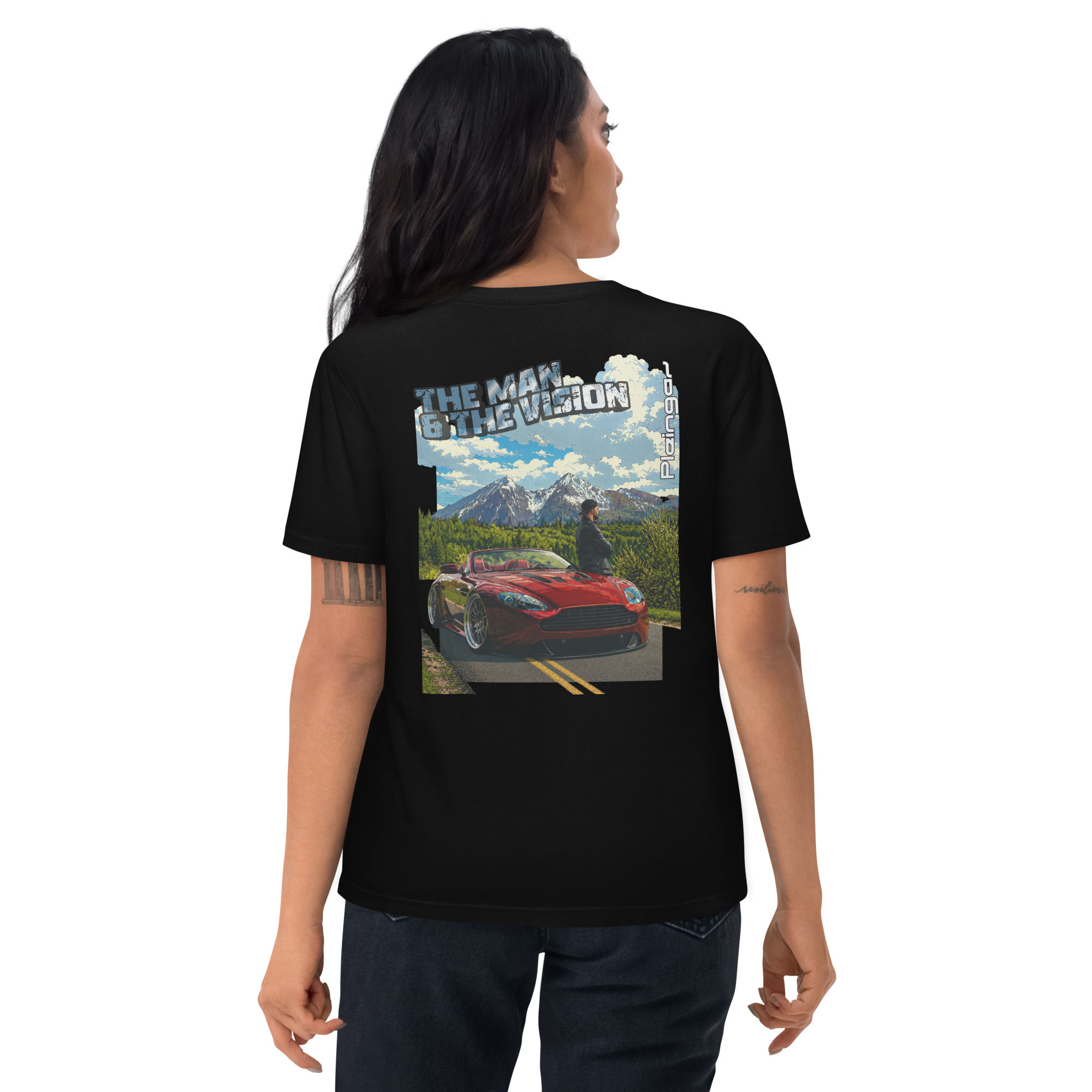 T-shirt Pleingaz THE MAN & THE VISION Unisex coton bio oeko tex