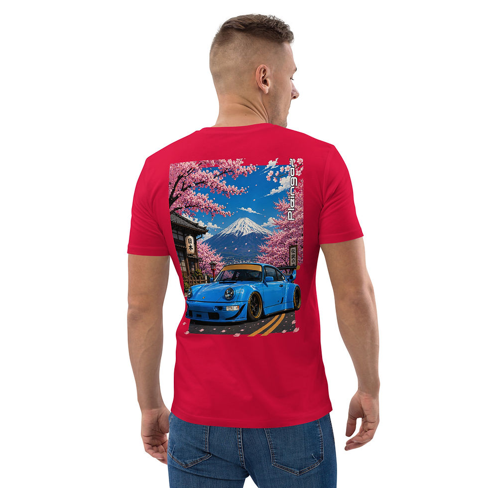 Miniature : T-shirt Pleingaz 911 WIDEBODY SAKURA - du S au 5XL - unisex coton bio Oeko tex