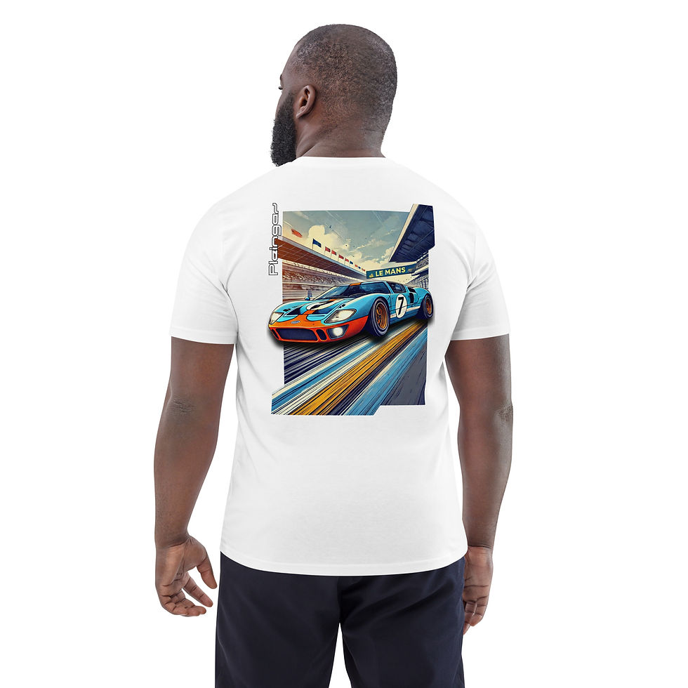 Miniature : T-shirt Pleingaz GT40 Unisex 100% coton bio Oeko-Tex