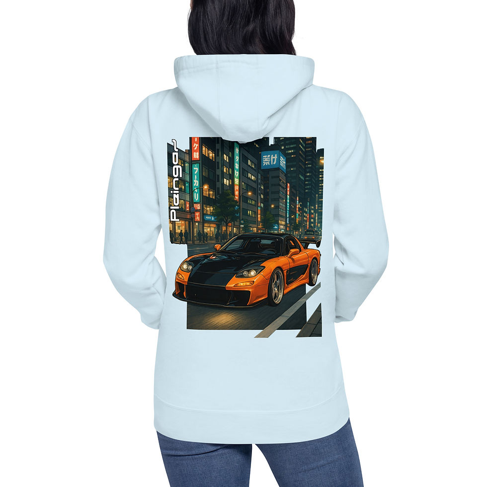 Miniature : Hoodie Pleingaz RX7 WIDEBODY - du S au 3XL - unisex coton/polyester