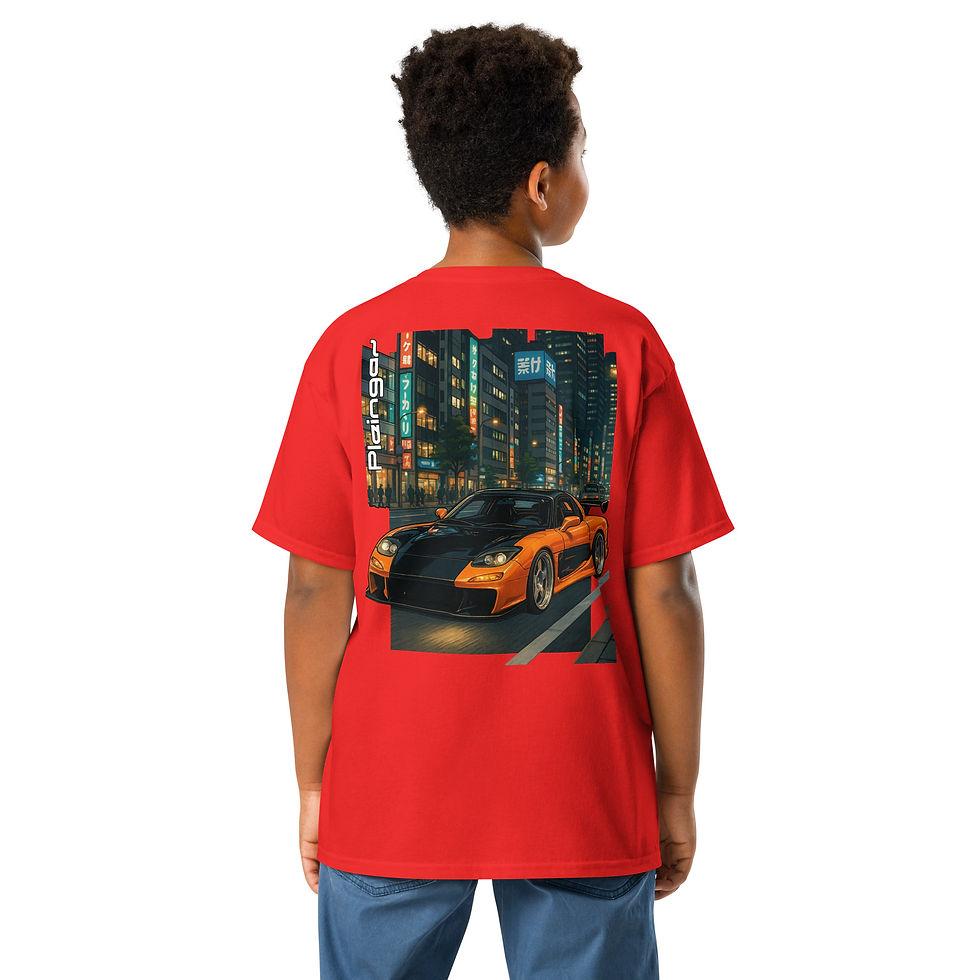 Thumbnail: Kid t-shirt Pleingaz RX7 WIDEBODY unisex coton Oeko-Tex