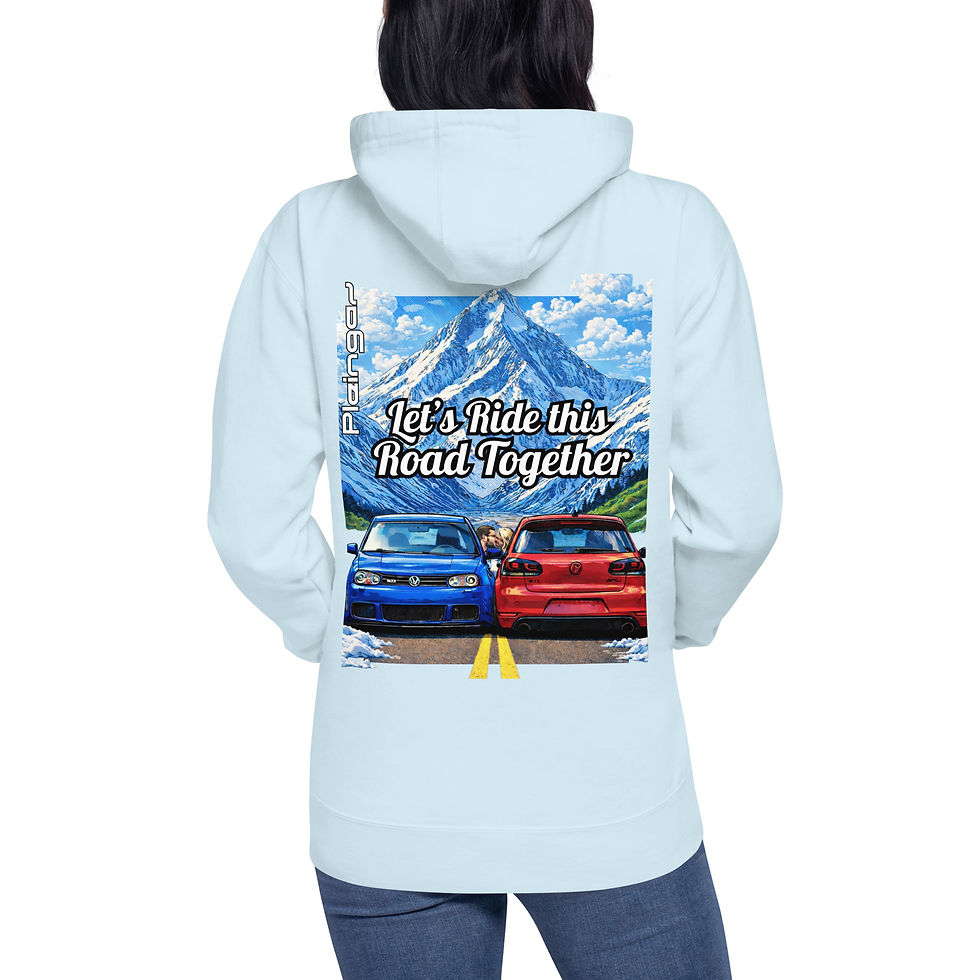 Thumbnail: Hoodie Pleingaz LET'S RIDE WOLFSBURG - du S au 3XL - unisex coton/polyester