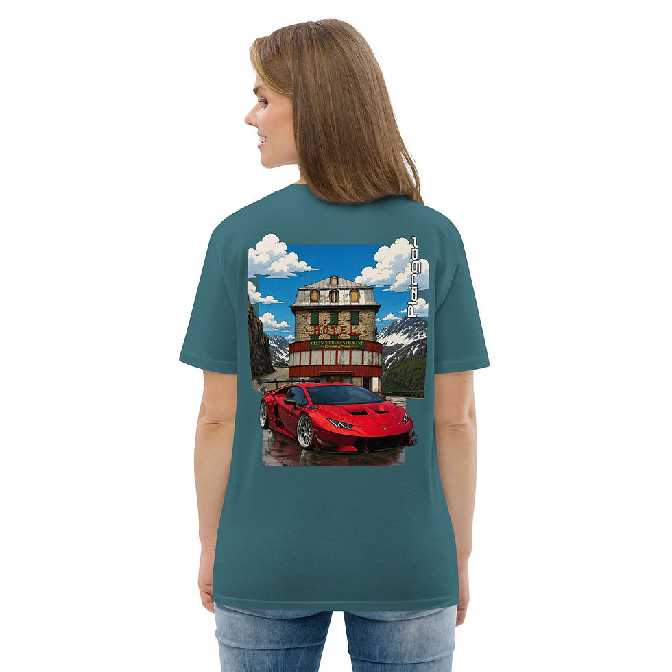 Miniature : T-shirt Pleingaz HURACAN SUPERTROFEO CANDYRED unisex coton bio Oeko tex