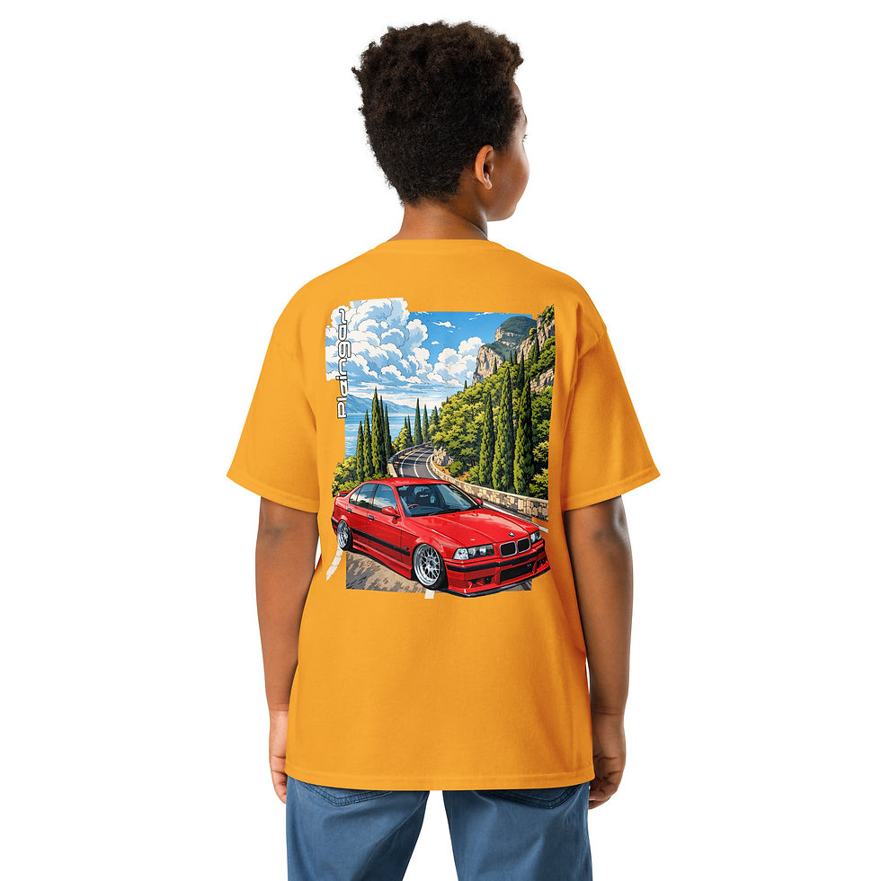 Miniature : T-shirt enfant Pleingaz E36 LIMO unisex coton oeko-tex