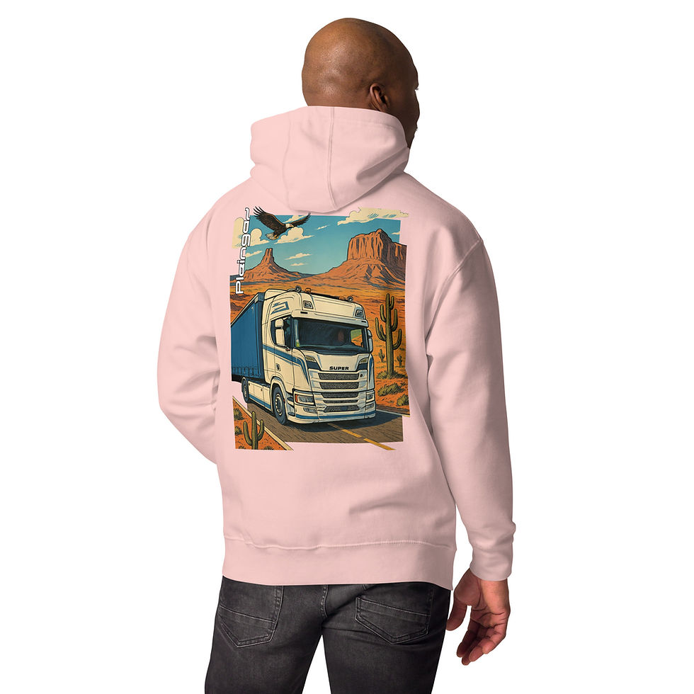 Miniature : Hoodie Pleingaz CAMION JEROME - du S au 3XL  - unisex coton/polyester