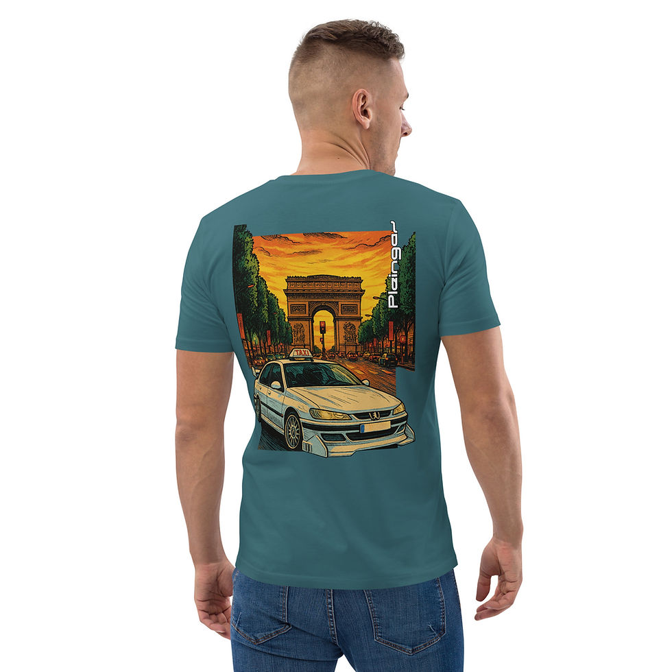 Thumbnail: T-shirt Pleingaz 406 TAXI - du S au 5XL - unisex 100% coton bio Oeko-Tex