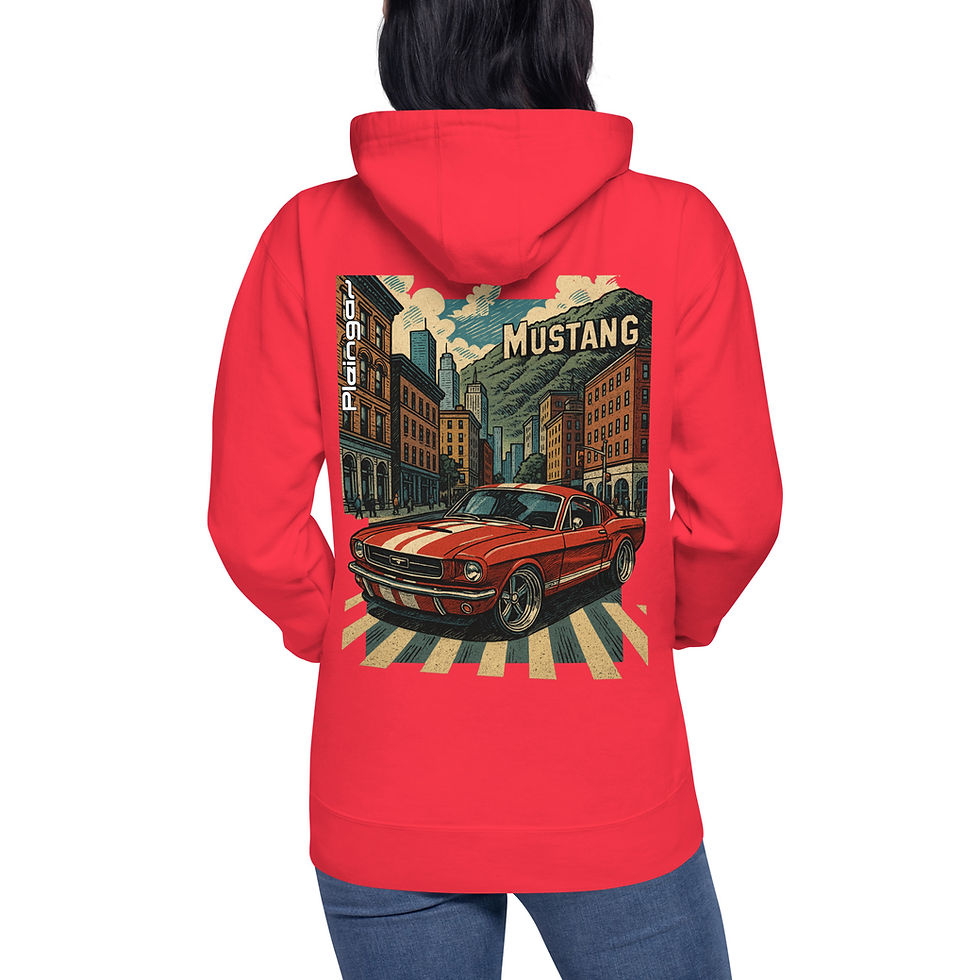 Miniaturbild: Hoodie Pleingaz MUSTANG FASTBACK - du S au 3XL - unisex coton/polyester
