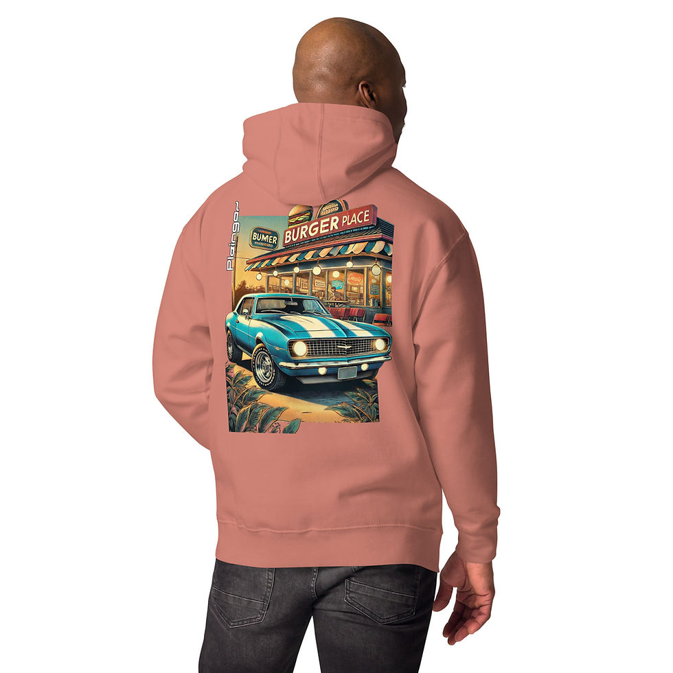 Miniature : Hoodie Pleingaz CAMARO 70' - du S au 3XL - unisex coton/polyester