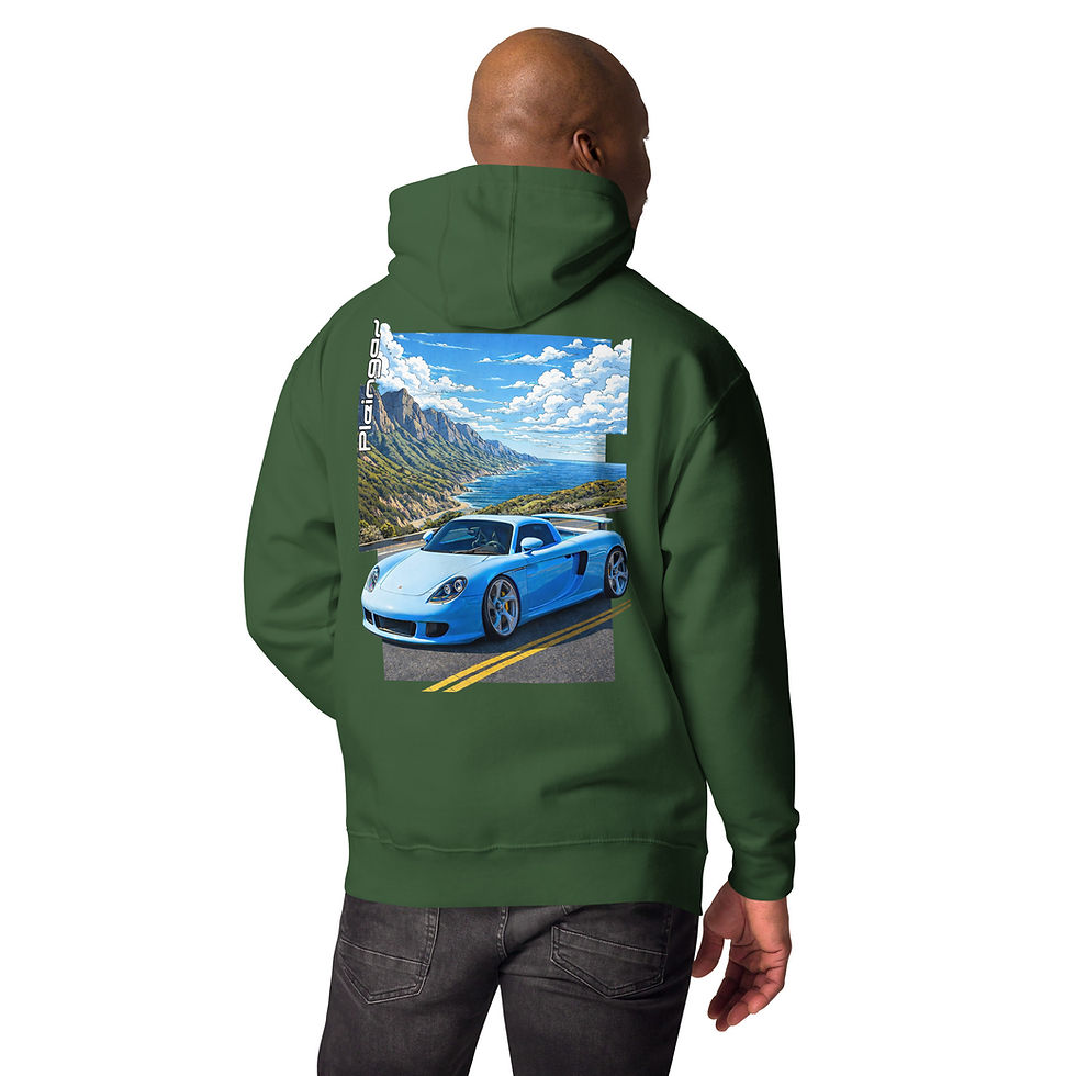 Miniaturbild: Hoodie Pleingaz CARRERA GT TURQUOISE - du S au 3XL - unisex coton/polyester