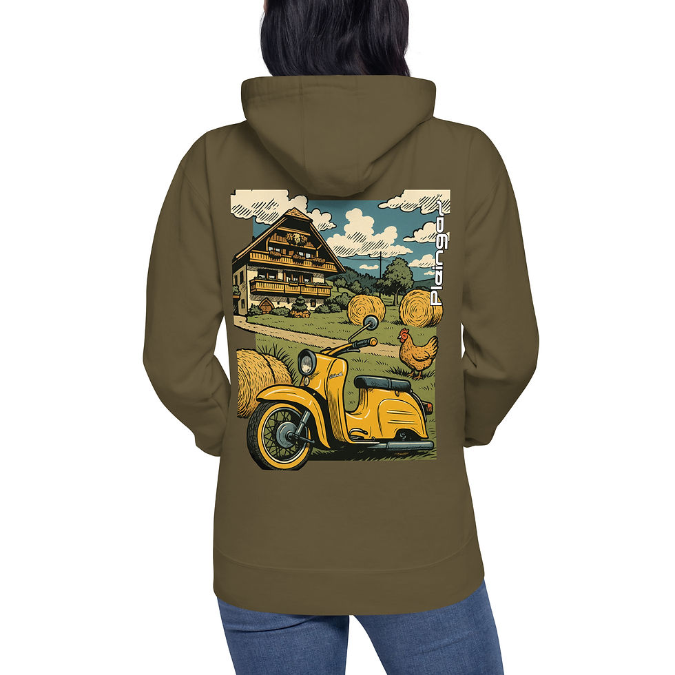 Thumbnail: Hoodie Pleingaz SCHWALBE - du S au 3XL  - unisex coton/polyester