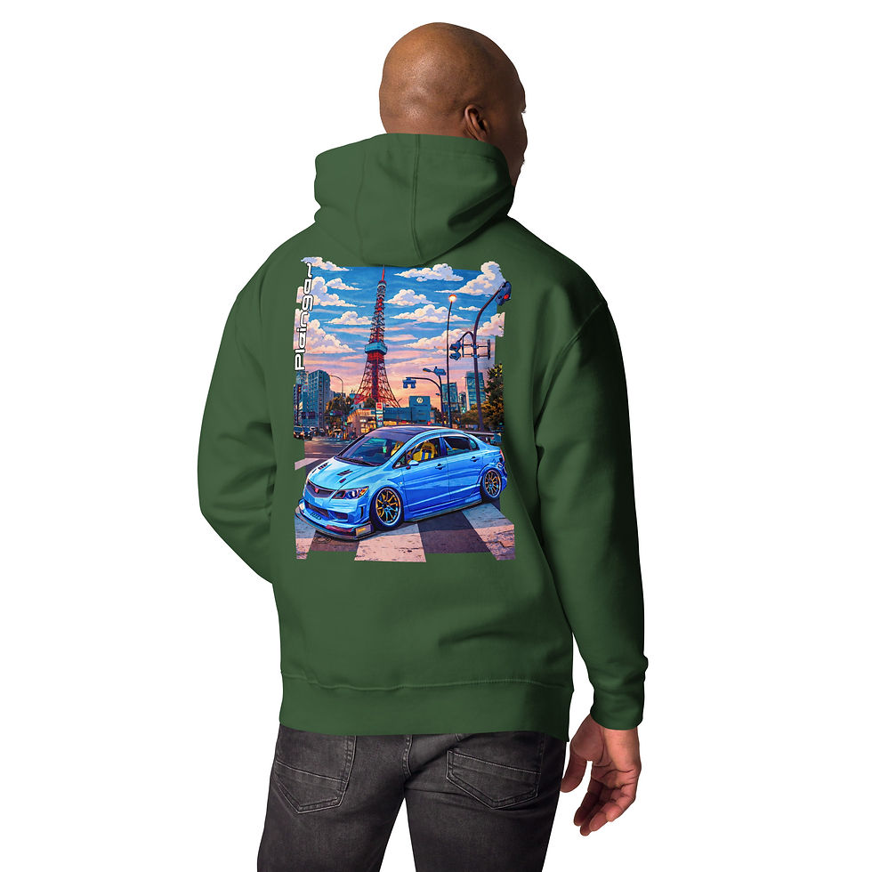 Miniaturbild: Hoodie Pleingaz CIVIC TYPE R FD2 - du S au 3XL - unisex coton/polyester