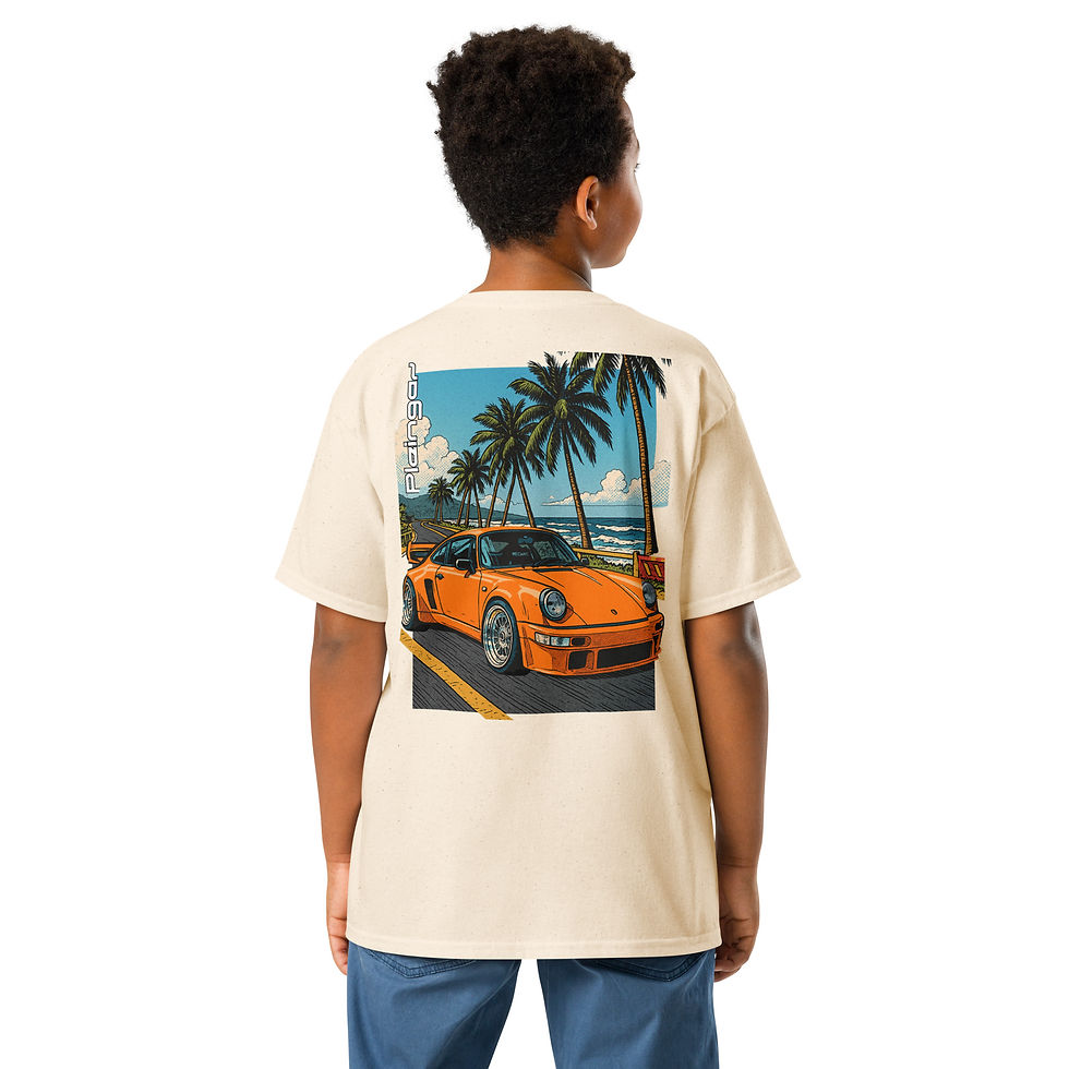 Thumbnail: Kid t-shirt Pleingaz 911 BEACH unisex coton Oeko-Tex