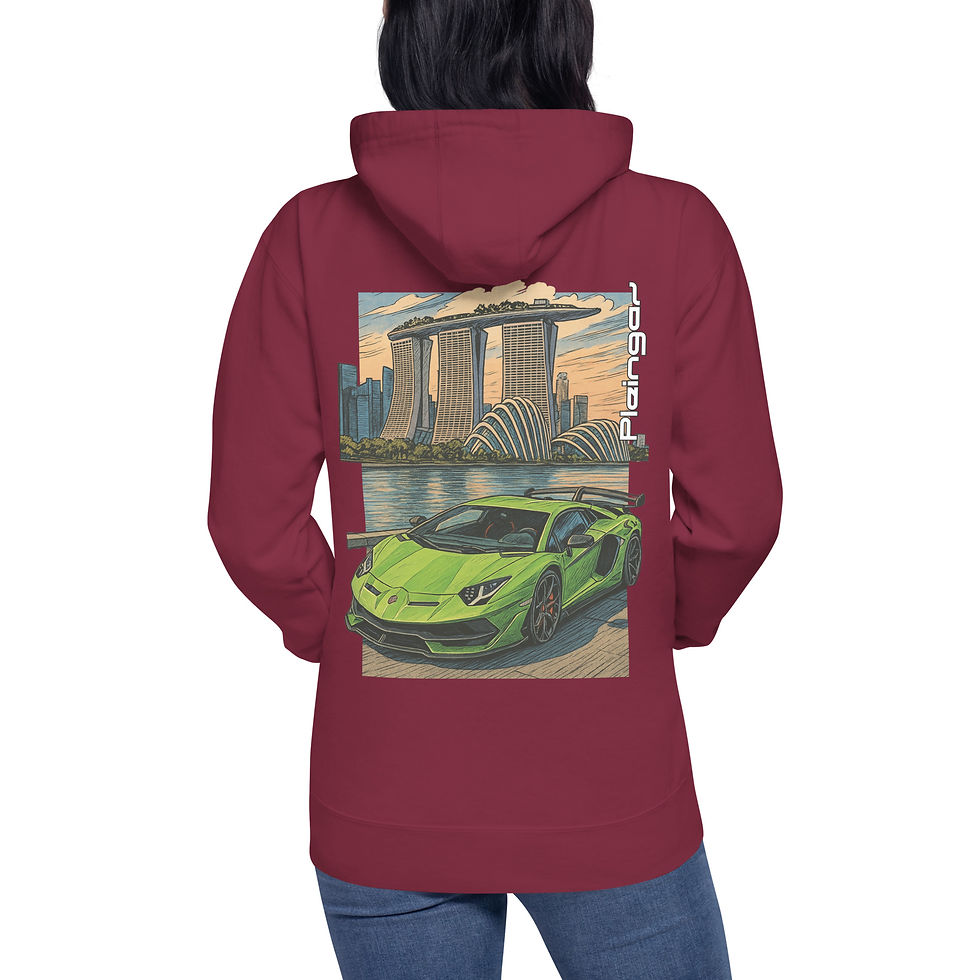 Thumbnail: Hoodie Pleingaz AVENTADOR SVJ - du S au 3XL  - unisex coton/polyester