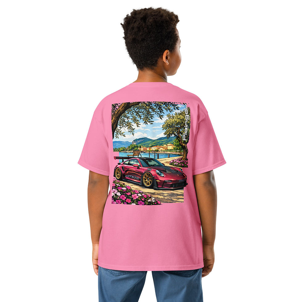 Thumbnail: Kids T-shirt Pleingaz GT3 RS BURGUNDY unisex coton oeko-tex