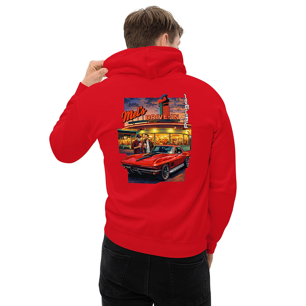 Thumbnail: Hoodie Pleingaz Corvette C2 unisex coton/polyester